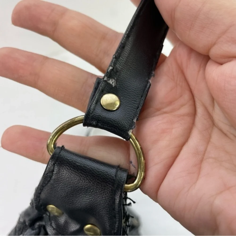 Vintage Black Patchwork‎ Crossbody Handbag Purse